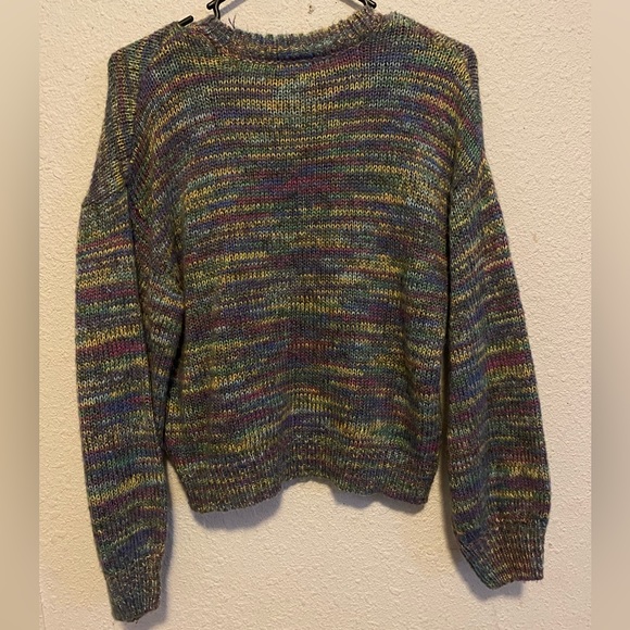 colorful acrylic knit balloon sleeve relaxed sweater - retro - rue21 - Picture 5 of 5